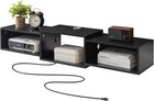 Floating Tv Stand Wall Mounted With Power Outlet modern Wood Wall Mounted Media 