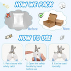 8 Pcs Cat Muzzle Set With Adjustable Cat Bathing Bag Breathable Clear Muzzle Pet