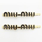 No Tariff Miu Miu Hairpins Gold Black 1654114