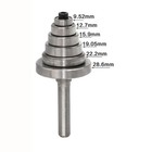 3pcs 1 4  3 8  1 2  Height With 6 Bearings Rabbet Router Bit Set 1 4  Shank New