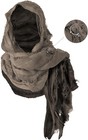 Wrap Dune Wasteland Hooded Shawl With Viking Brooch   Cowl Scarf Rogue Medieval 