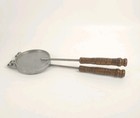 Pizzelle Iron Italian Waffle Maker 5  Cookie Baker Cast Aluminum Wood Handles 1r