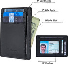 Slim Wallet For Men  Minimalist Front Pocket Rfid Blocking Credit Card Holder