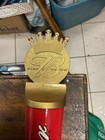 New - Red Budweiser King Of Beers With Gold Crown Topper 14  Beer Tap Handle