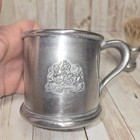 Vintage Ralph Lauren 1967 Rare Pewter Style Shaving Mug   Brush Set Crest Logo