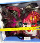 Mardi Gras Wall Mask Lady Face Art-porcelain And Feathers