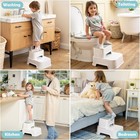 2 Step Toddler Step Stool  Non-slip Multifunctional Kids Step Stool For Bathroom