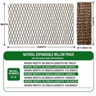 Expandable Garden Trellis Plant Support Willow Lattice 1pc  Natural Wood