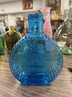 Clevenger Bros Deer A Traveler Blue Glass Bottle
