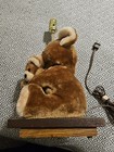Vintage Adi Lamps Teddy Bear Lamp Brown Plush Mom Hugging Baby Complete   Works