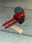 Vtg Hong Kong Rickshaw Cart Figurine 3  Wood Handmade Retro Souvenir Miniature