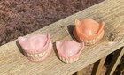 Vintage lot False Teeth Dentures  2 Upper   Lower Sets 1 Upper Only Denture