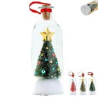 Christmas Tree Message In A Bottle With Led Voice Recording Message Glass Decors