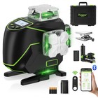 Huepar 4d Laser Level Self-leveling   Lcd Screen Remote Control With Hard Case
