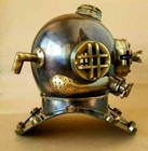 Scuba Deep Sea Sca Antique Diving Divers Helmet Us Navy Mark V Brass Copper