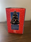 Vintage 1994 Christmas Follies 9    Cast Resin Christmas Tree Musical Spinning