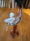 Vintage Mid Century Modern Italian Art Glass Duck bird Sculpture Multicolor 9 5 