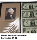 World Reserve Monetary Exchange Uncut Bill Portfolio Collection  1  2  5