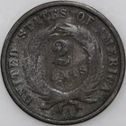 1868-p Two Cent Piece  Over 150 Years Old As Shown  sn01 