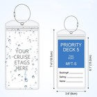 Clabby 20 Sets Cruise Clear Luggage Tags Holders Bag With Loops For Carnival    
