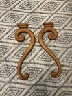 Antique 2 Wood Scroll Carved Decorative Pieces Wall Molding Table Shelves Craft