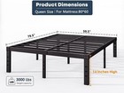 Bed Frame Queen 14 Inch Metal Platform Bed-frame No Box Spring Needed Heavy Duty