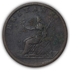 1806 Great Britain Halfpenny George Iii Very Fine Vf Coin  Corrosion  25559
