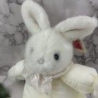 Dakin Baby Things Chime Vintage 1991 White Rabbit Bunny Plush Toy Ruffle Collar