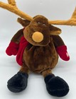 Dan Dee Christmas Brown Reindeer Plush Toy Stuffed Animals W  Antlers Holiday