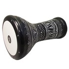 The 17   Black Wave Zaza Percussion Engraved Egypt Style Darbuka Doumbek