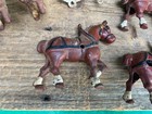 Vintage Cast Iron Horse Drawn Wagons Horses Toy Set Lot For Parts Or Restoration
