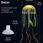 6pcs Jellyfish Aquarium Decoration Artificial Glowing Effect Fish Tank Ornaments