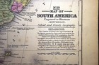 Antique 1852 Map Of South America Mitchell s Hand Colored Copper Engraving