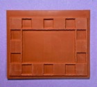 Stampin Up Rubber Stamp Wooden Mount Large Bold Check Frame Checkered Vtg