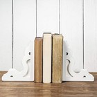 Set Of 2 Wood Corbel Bookends  2 Count White