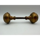 Antique Brass Eastlake Doorknob Set Ornate Embossed Victorian Hardware D071