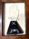 Wonderful 1800s Antique Folkart Frienship Token Of A Hand