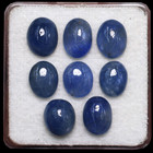 Natural Blue Sapphire 8 Pcs Untreated Hi-grade 8 6-9 6mm Oval Cabochon Gemstones