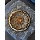 Vintage Turkish Hand-engraved Copper Plate   Geometric Art   Wall Hanging Decor