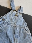 Vintage Oshkosh Bgosh Vestbak Kids Denim Bib Overall Shorts Light Wash Toddler