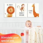 Safari Nursery Decor Baby Room Animal Pictures Wall Art Boys Girls Set Of 6 8x10