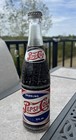 Vintage 1940s Full Pepsi Cola 12 Oz Double Dot Soda Pop Bottle Grand Island Ne