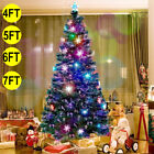 Pre-lit Artificial Christmas Tree Fiber Optic W led Lights   Top Star Snowflakes