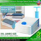 Jumbo Vacuum Storage Bags Xl Xxl Bedding Clothes Travel Space Saver W  Hand Pump