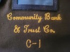 Vintage Commynity Bank Embroidered Bank Bag  No Key
