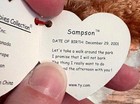 Ty Beanie Baby Sampson Dog Plush Toy Stuffed Animal Vintage Nwt