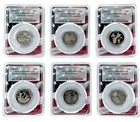 2009 S Clad Quarter 6 Coin Set Pcgs Pr70 Dcam - Flag Frame W case