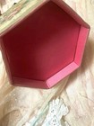 Antique Floral Box Ribbon Octagon Collectible Used