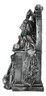 Dark Lord Grim Reaper Skeleton On Throne With Led Light Ghastly Face Figurine