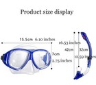 Full-face Mask Diving Goggles W  Myopia Lenses dry Snorkel Set  Anti-fog 400  